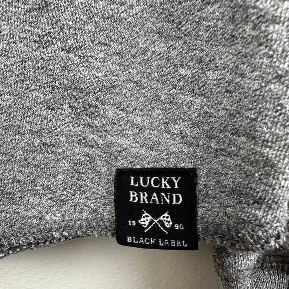 Lucky Brand Black Label Men's Henley Shirt Gray Mid Weight Long Sleeve Size Med - Picture 6 of 13